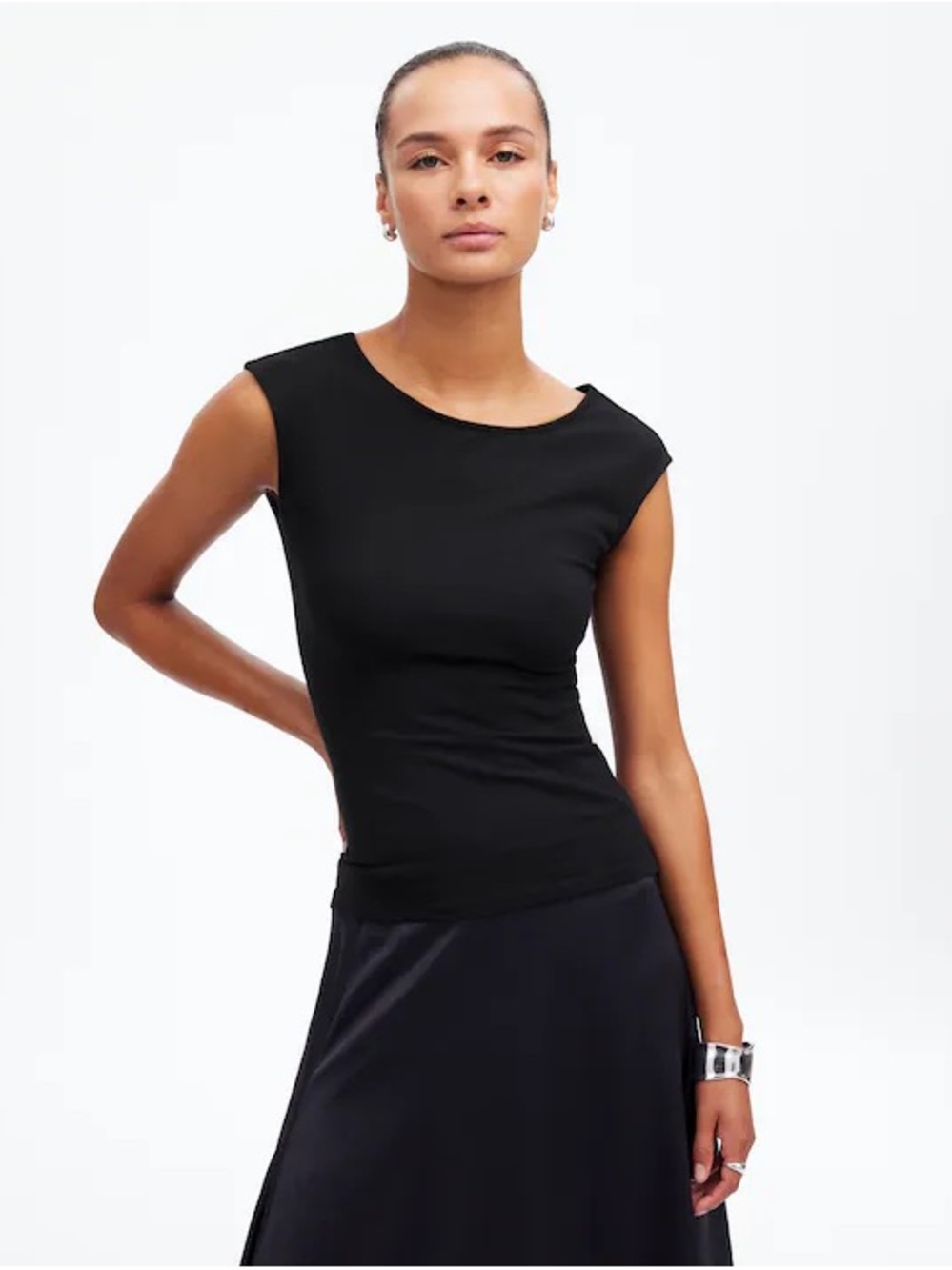 Madewell scoopneck cap sleeve tee